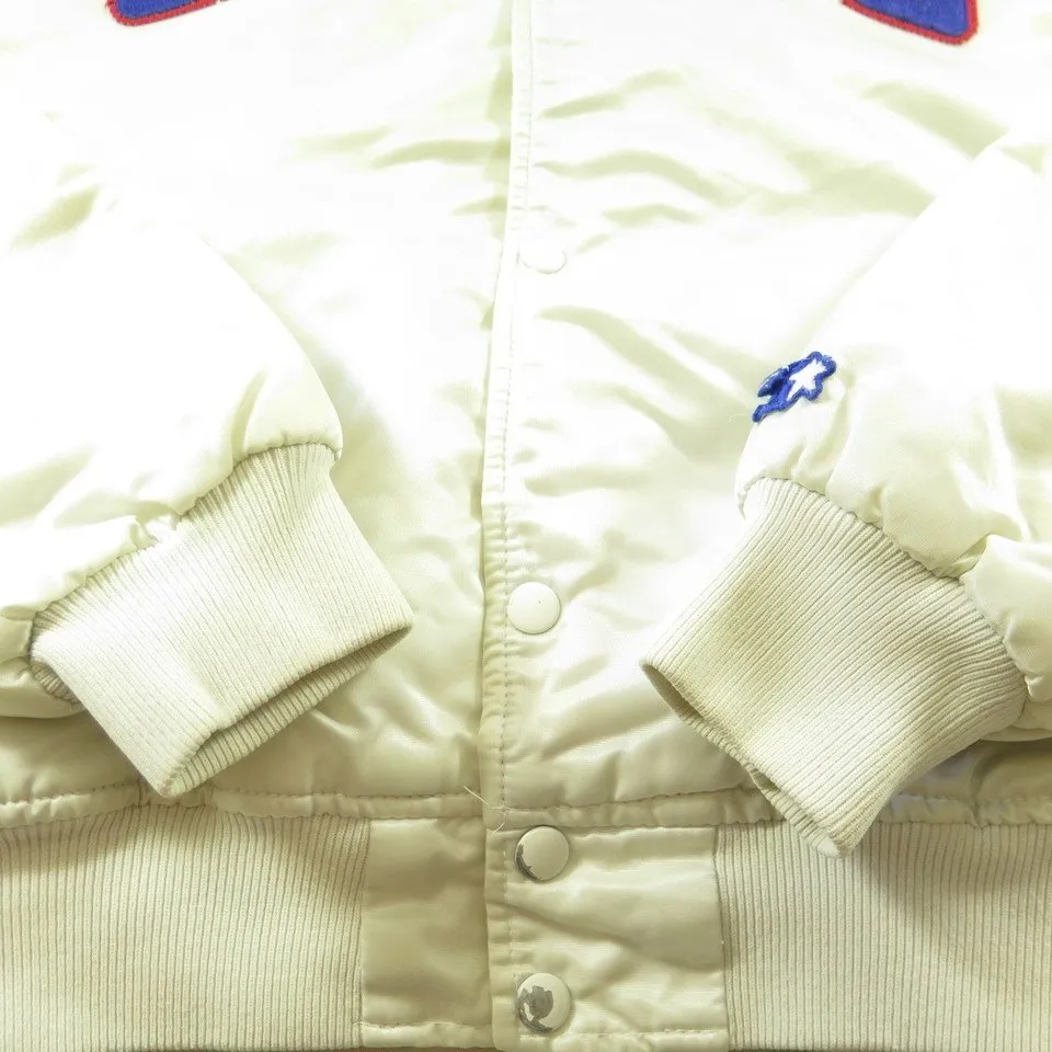 Vintage 80s Starter NFL Football New York Giants White Satin Jacket XL