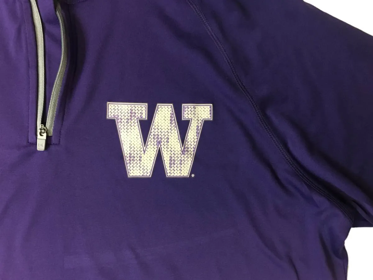 Washington Huskies Under Armour Purple HeatGear Loose 1/4 Zip LS Pullover (L)