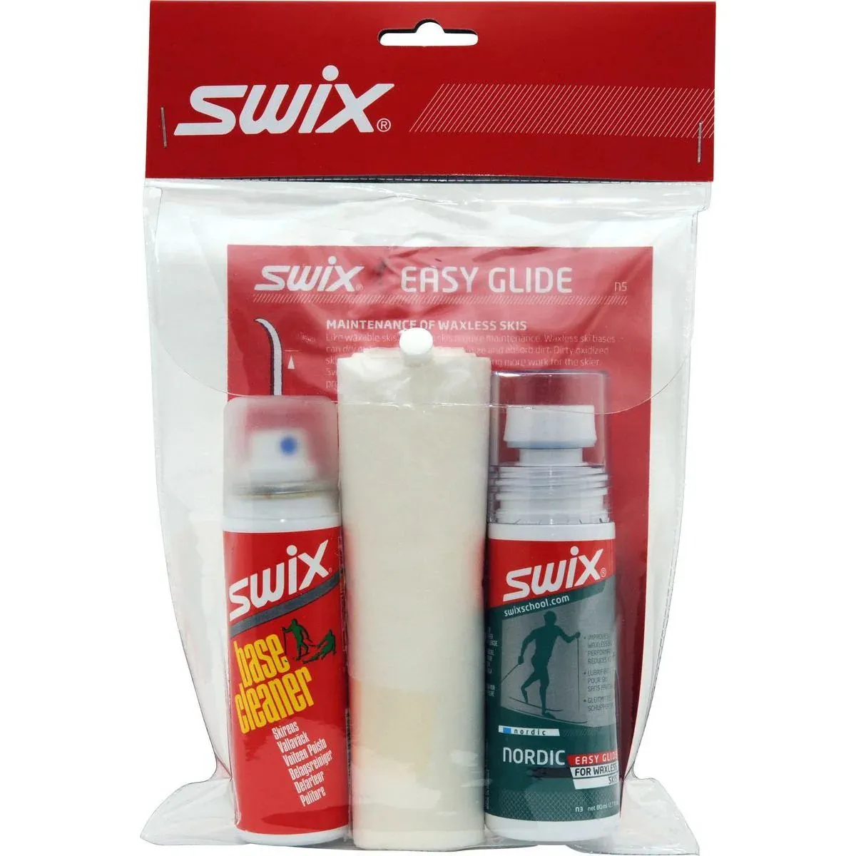 Waxless Skis Care Kit - includes Easy Glide, Base Cleaner and Fiberlene