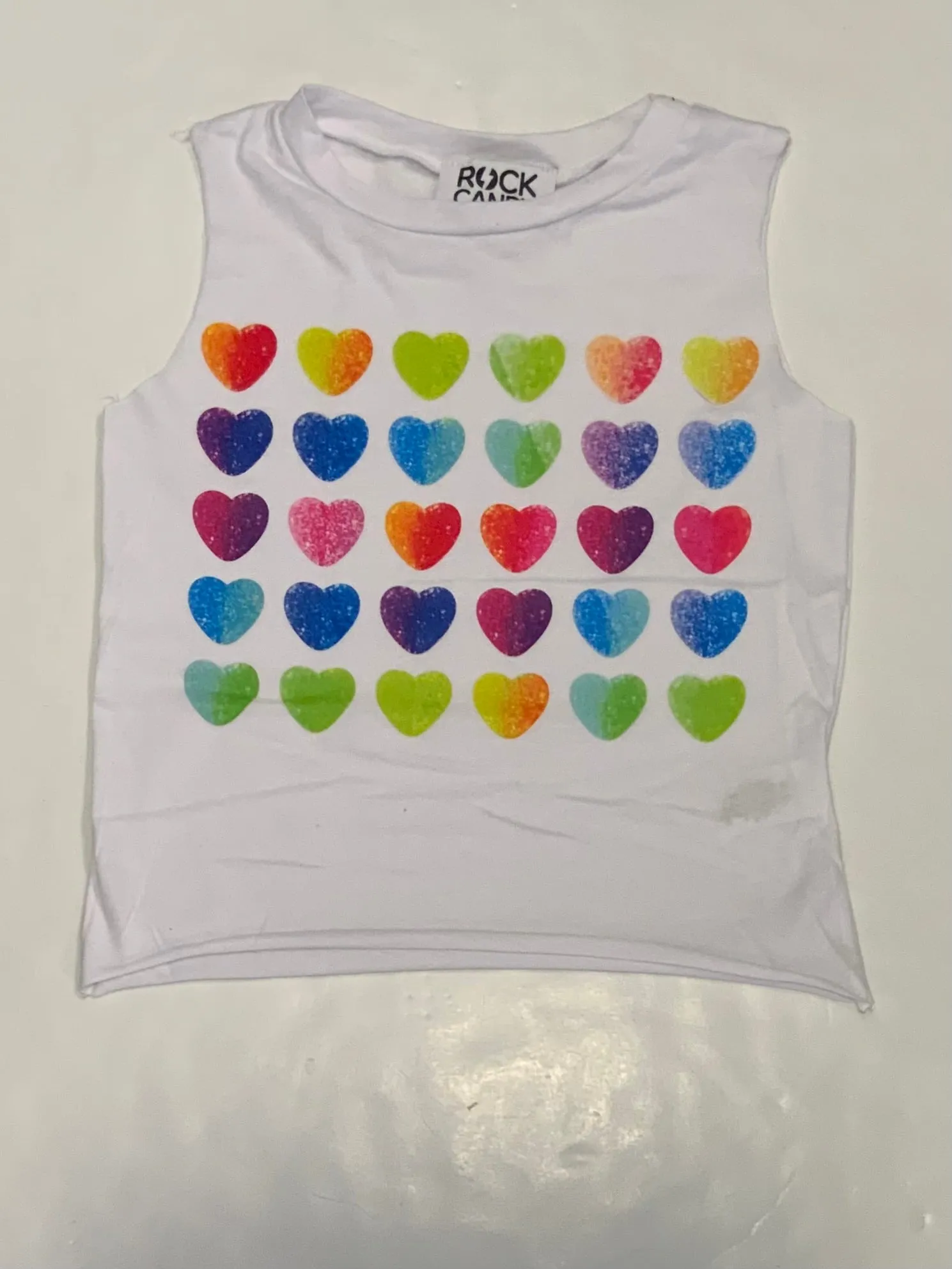 White Candy Heart Tank