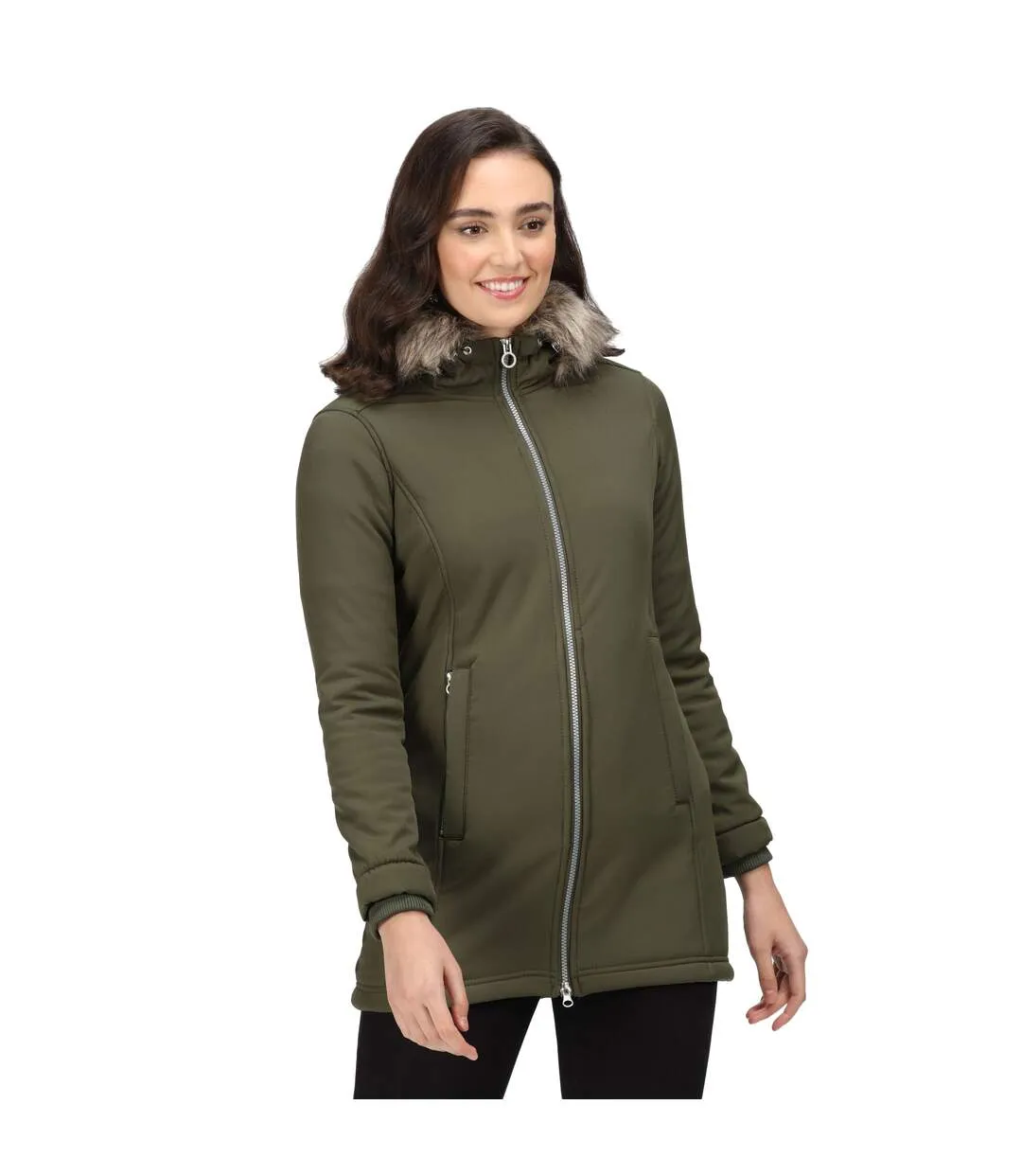 Womens/ladies sunaree softshell jacket dark khaki Regatta