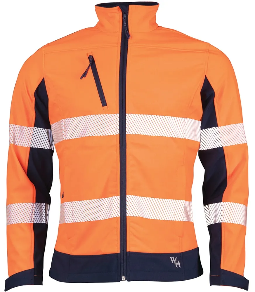 Workhorse MJA061 Jacket - Men - 2-Tone - High Visibility - Softshell - Polyester - Orange/Navy - S