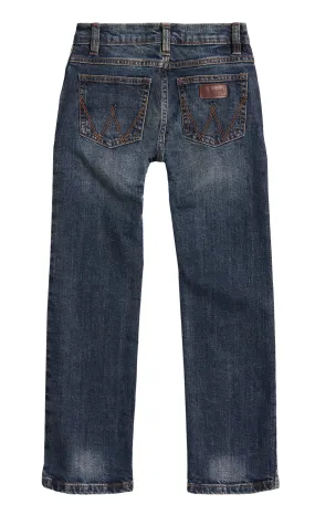 Wrangler Retro Boys' Bozeman Dark Wash Slim Fit Straight Leg Stretch Jeans (1T-7)