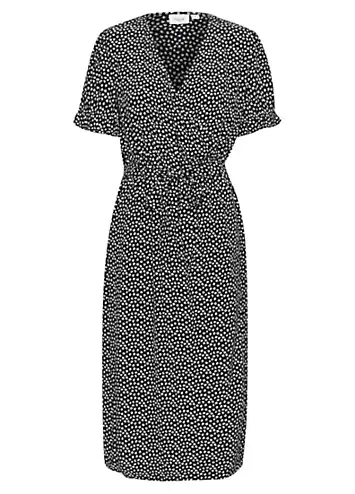 Zanni Short Sleeve V-Neck Wrap Dress by Saint Tropez | Look Again