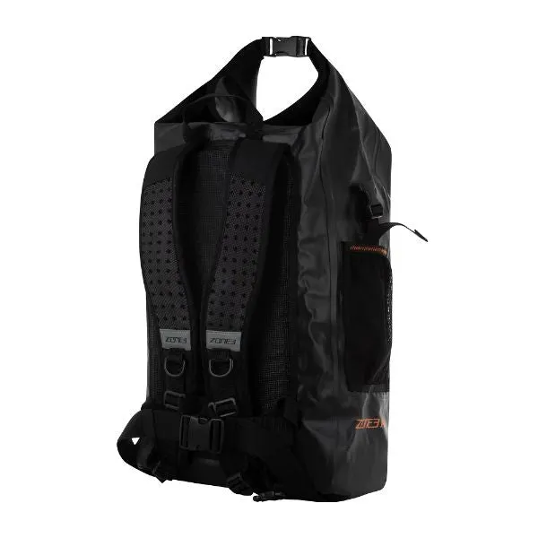 ZONE 3 - 30 L Open Water Dry Bag Tech Backpack (Orange / Black)