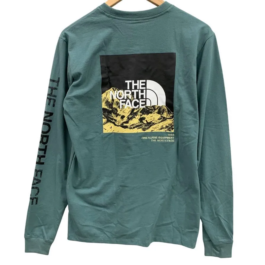 未使用◆ザ ノースフェイス 長袖 Tシャツ LOGO PLAY NF0A5GMLA9L ブルー サイズS メンズ THE NORTH FACE 【AFB25】